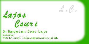 lajos csuri business card